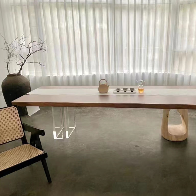 Modern Rectangle Dining Table Solid Wood Dining Table for Dining Room