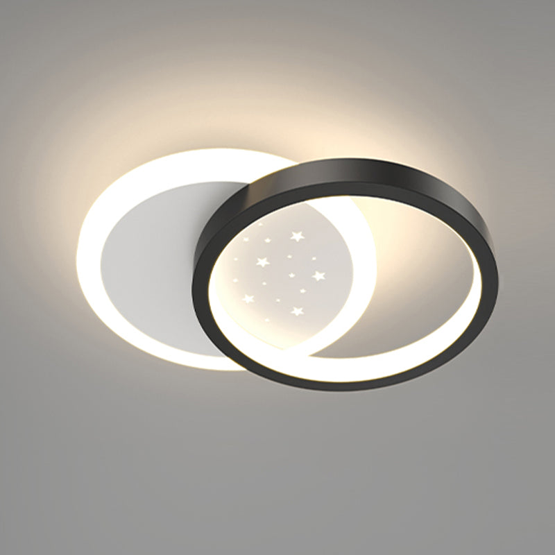 Simple LED Ceiling Light Fixture Metal Flush Mount Entry Light