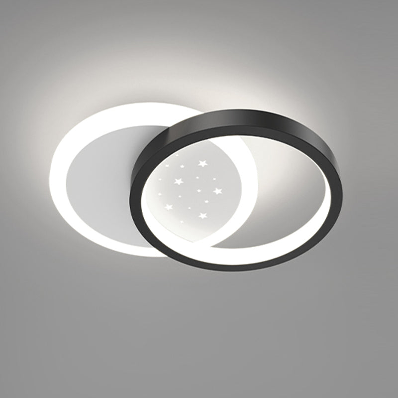 Simple LED Ceiling Light Fixture Metal Flush Mount Entry Light