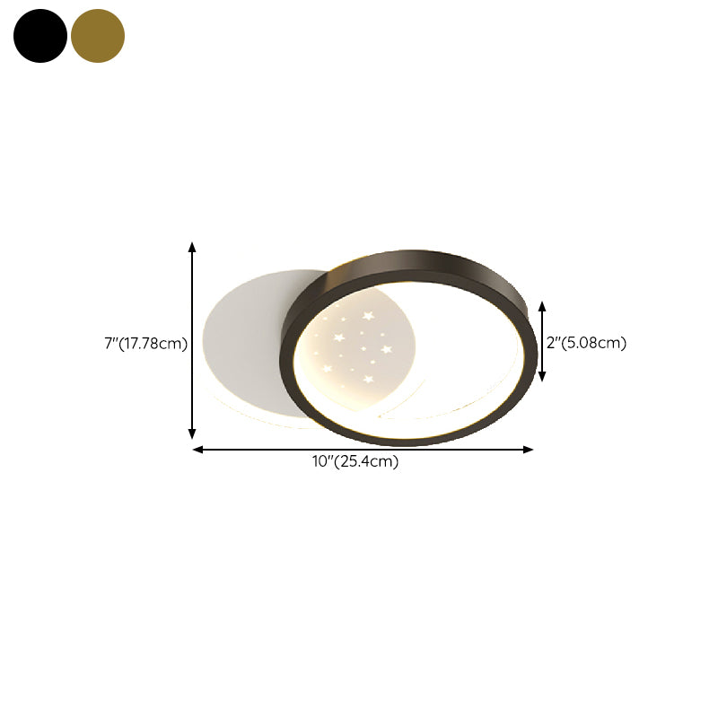Simple LED Ceiling Light Fixture Metal Flush Mount Entry Light