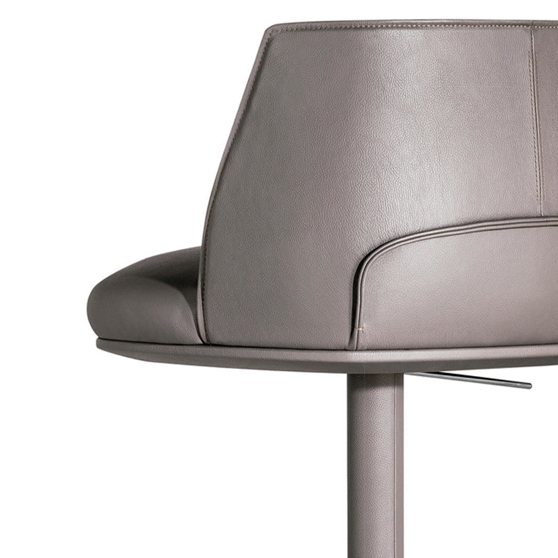 Faux Leather Bar Stools Adjustable Height Swivel Dining Stools with Footrest