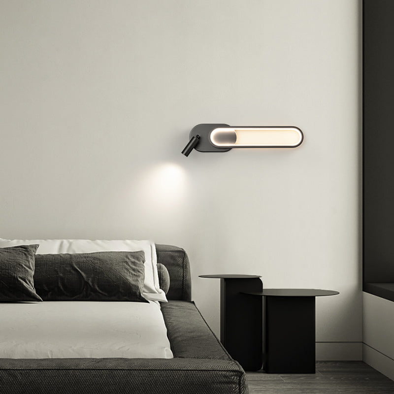 Simple Wall Lamp Modern LED Wall Mount Lamp with Silica Gel Shade for Bedside