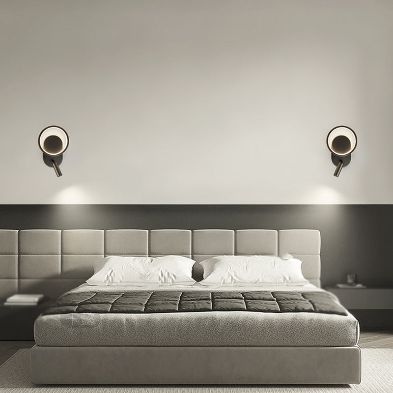 Simple Wall Lamp Modern LED Wall Mount Lamp with Silica Gel Shade for Bedside