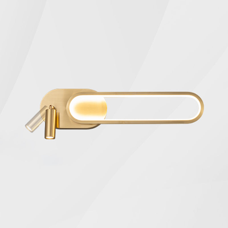 Simple Wall Lamp Modern LED Wall Mount Lamp with Silica Gel Shade for Bedside