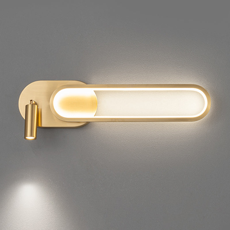 Simple Wall Lamp Modern LED Wall Mount Lamp with Silica Gel Shade for Bedside