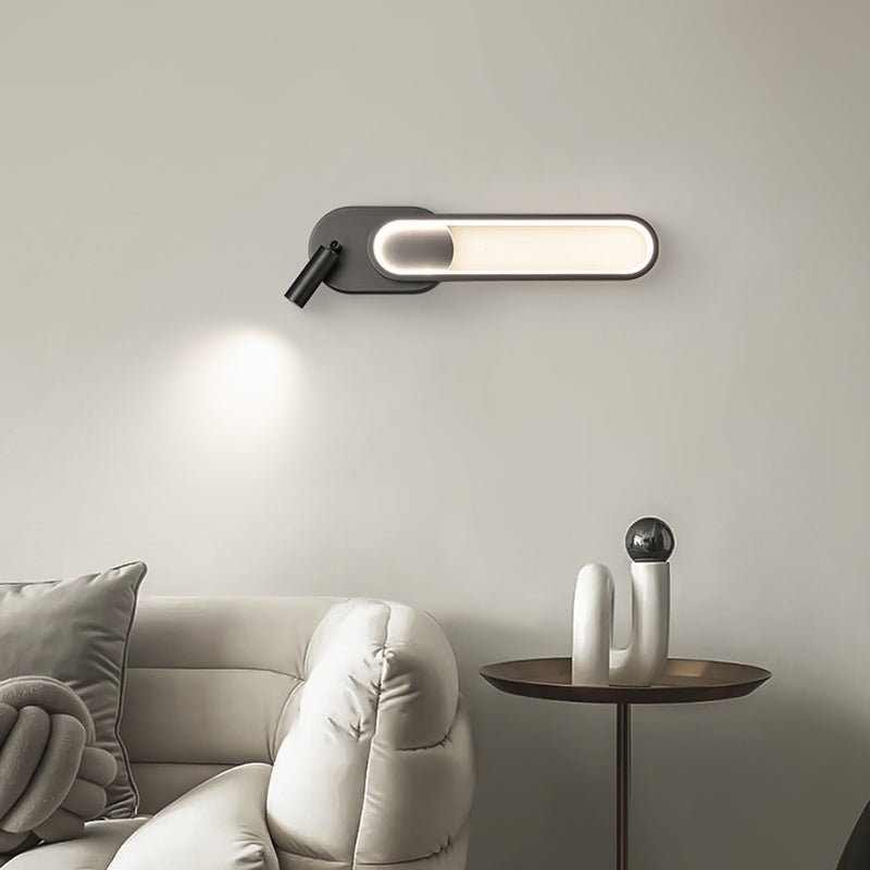 Simple Wall Lamp Modern LED Wall Mount Lamp with Silica Gel Shade for Bedside