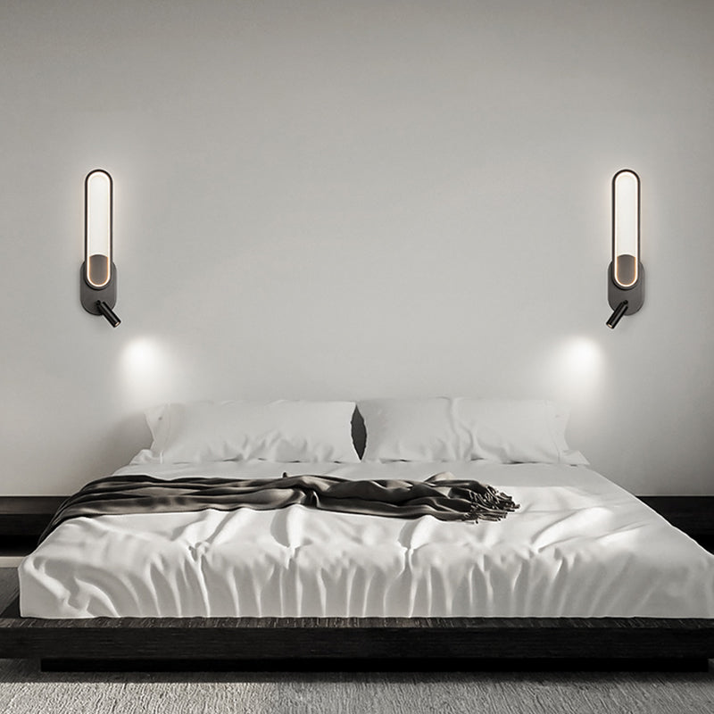 Simple Wall Lamp Modern LED Wall Mount Lamp with Silica Gel Shade for Bedside