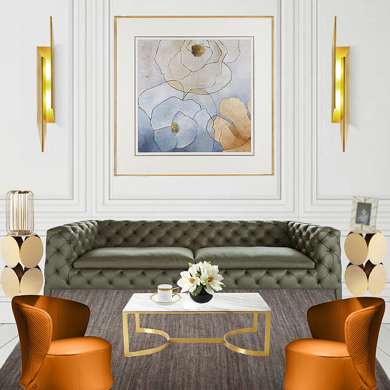 Iron LED Wall Mounted Fixture Unique Post Modern Wall Sconce in Gold