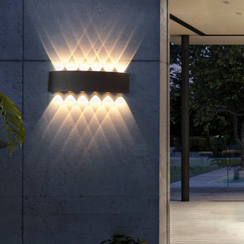 Metal Wall Sconce Lighting Black/White Wall Mounted Lights for Outdoor