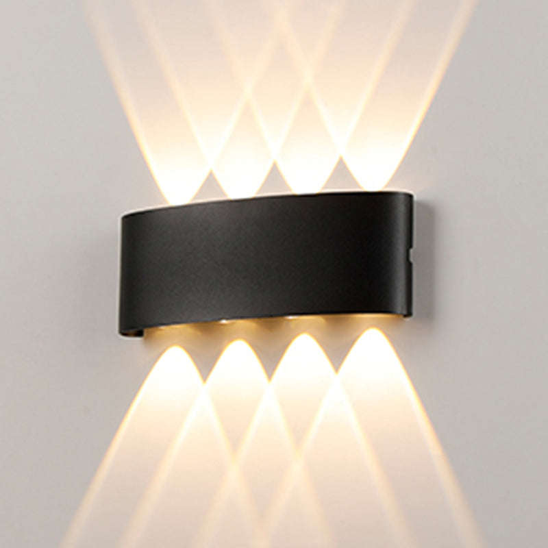 Metal Wall Sconce Lighting Black/White Wall Mounted Lights for Outdoor