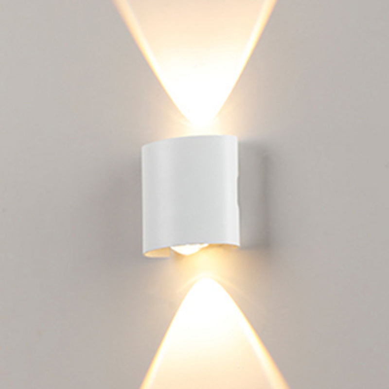 Metal Wall Sconce Lighting Black/White Wall Mounted Lights for Outdoor