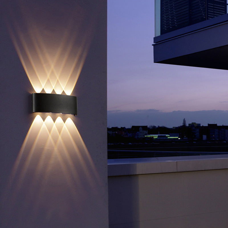 Metal Wall Sconce Lighting Black/White Wall Mounted Lights for Outdoor