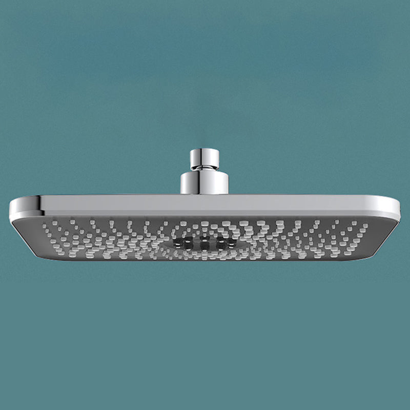 Contemporary Shower Head Combo Standard Spray Pattern Rectangle Large Shower Head