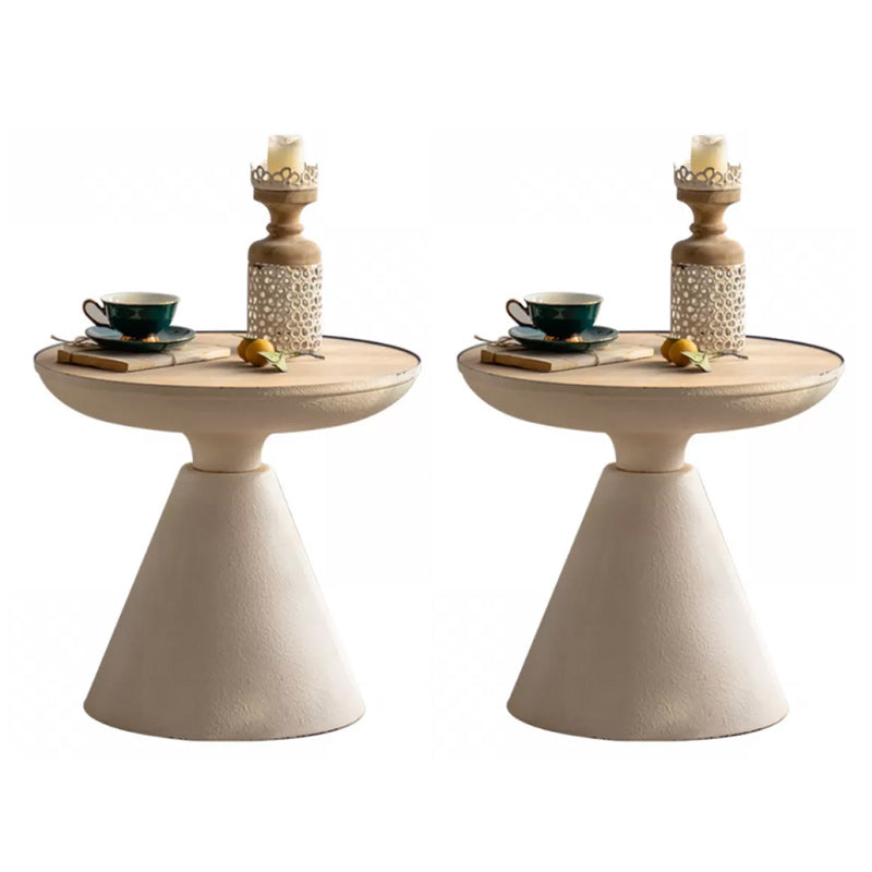 French Country Corner Table Pedestal Round Accent Side Table