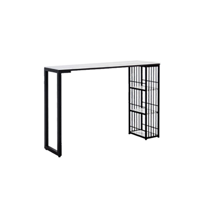 Modern Style Rectangle Bar Table Storable Table for Living Room