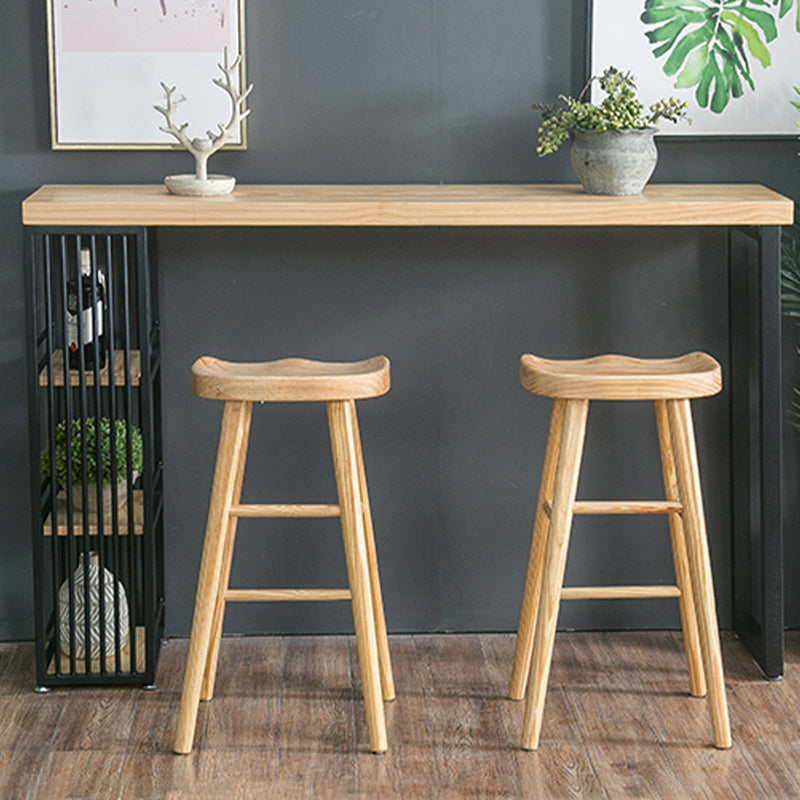 Modern Style Rectangle Bar Table Storable Table for Living Room