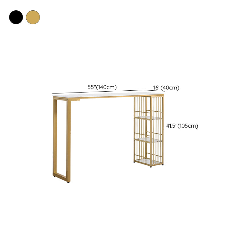 Modern Style Rectangle Bar Table Storable Table for Living Room