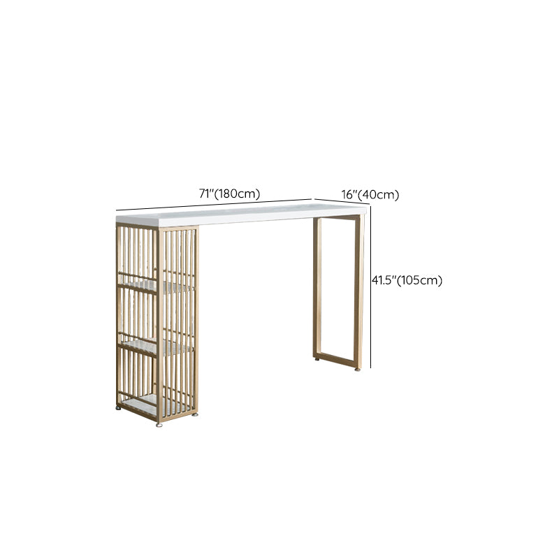 Modern Style Rectangle Bar Table Storable Table for Living Room