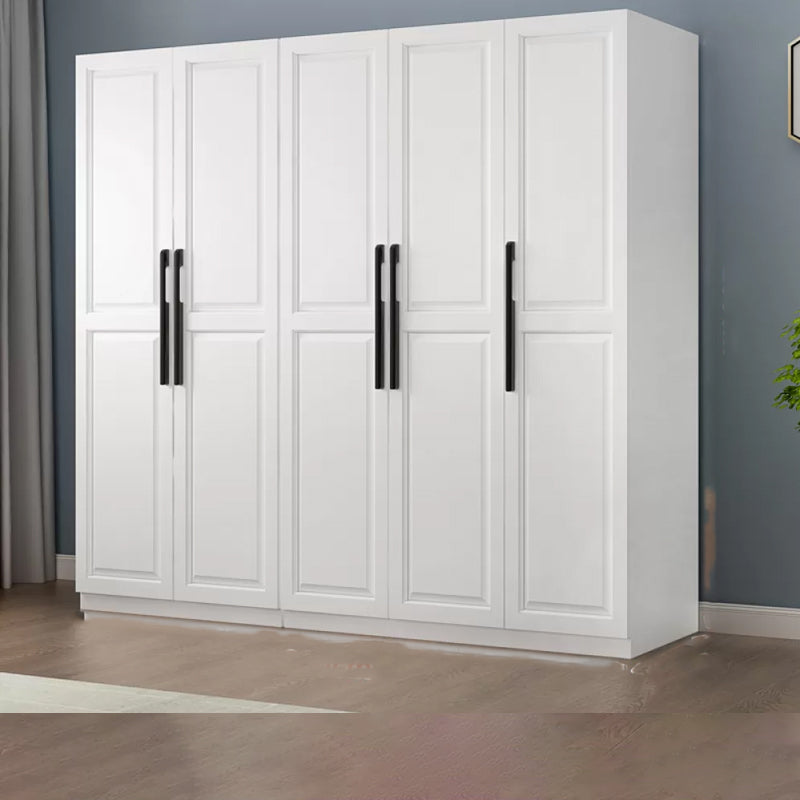 Freestanding Wood Frame Wardrobe Modern Hinged Soft Close Doors Wardrobe and Drawers