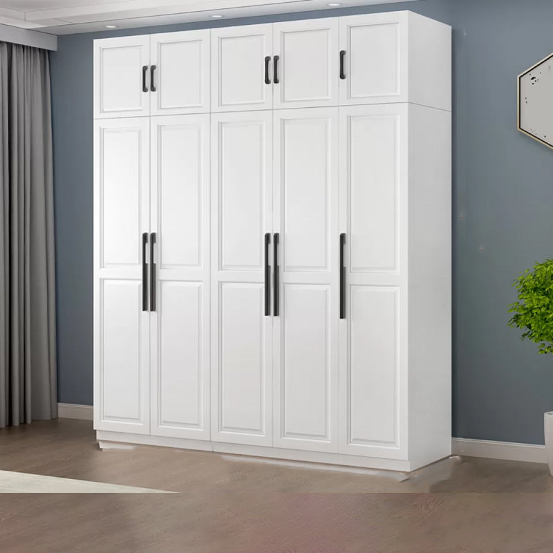Freestanding Wood Frame Wardrobe Modern Hinged Soft Close Doors Wardrobe and Drawers