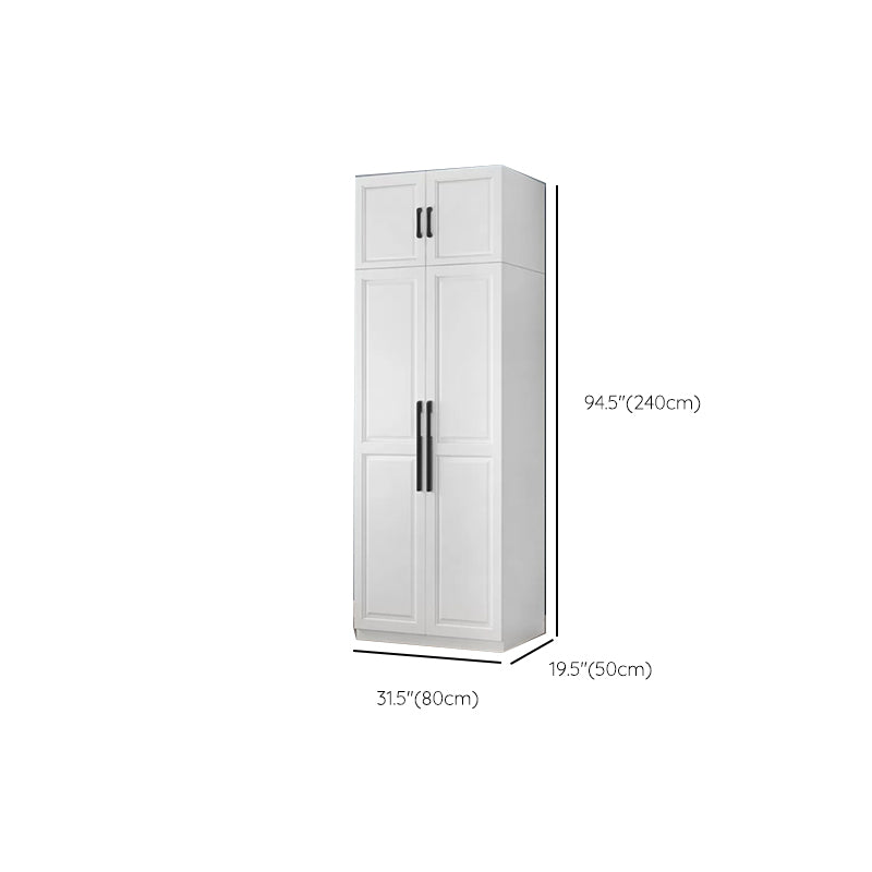 Freestanding Wood Frame Wardrobe Modern Hinged Soft Close Doors Wardrobe and Drawers