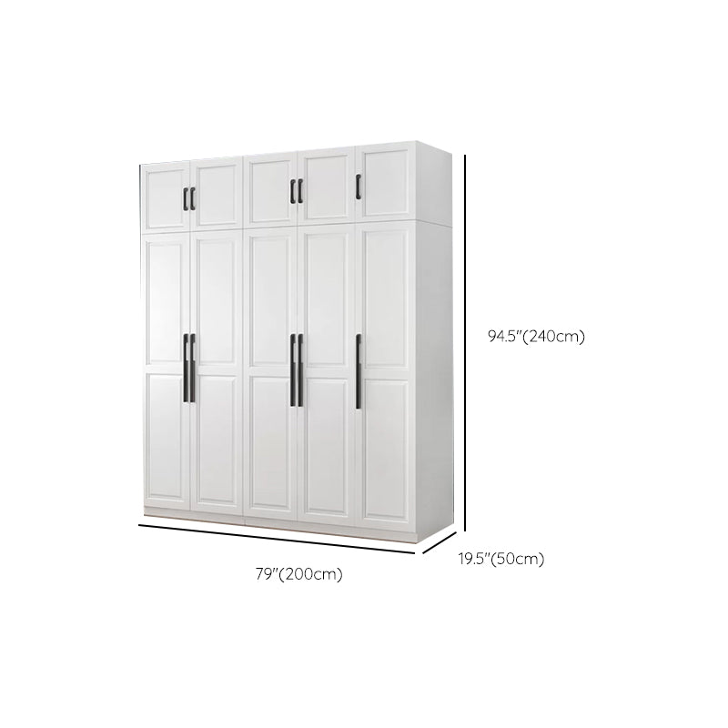 Freestanding Wood Frame Wardrobe Modern Hinged Soft Close Doors Wardrobe and Drawers