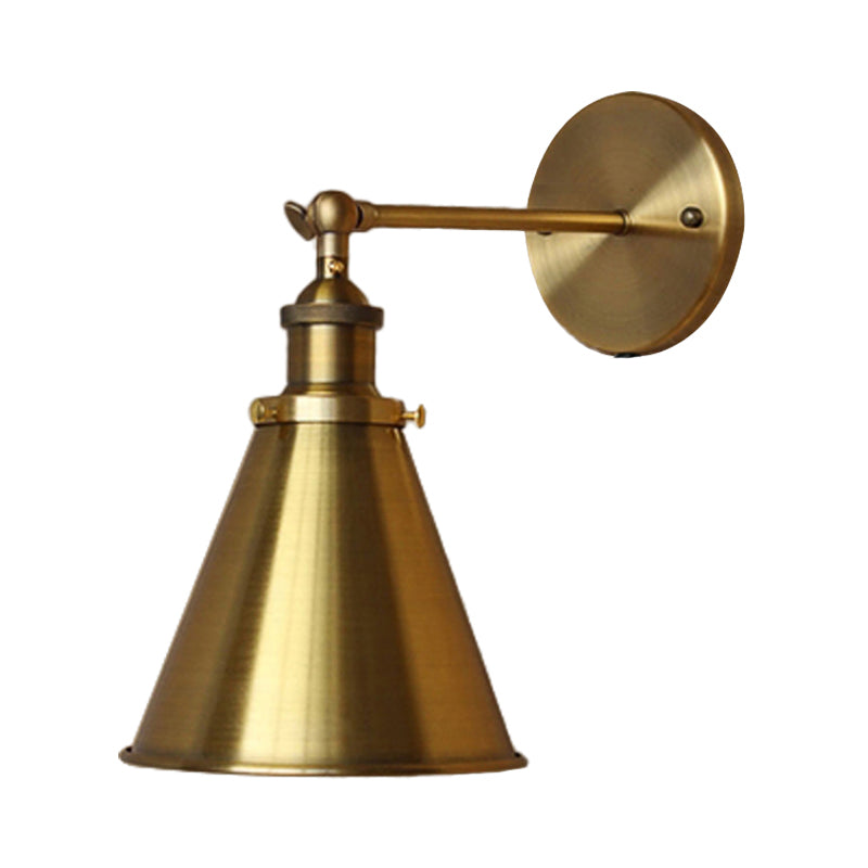 1 Glhbirne Kegel Wandleuchte Retro-Stil Messing Metall Wandleuchte Fr Wohnzimmer