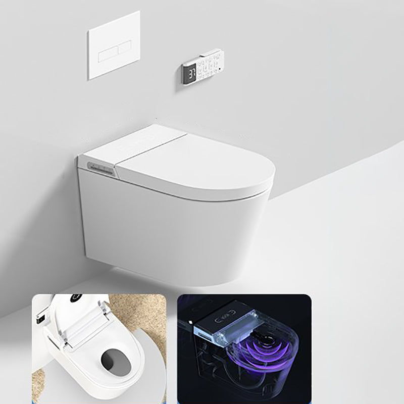 Elongated Wall Mounted Bidet Antimicrobial Smart Bidet with Heated Seat and Dryer