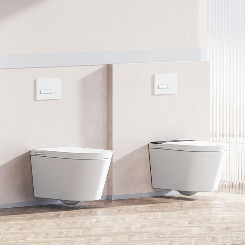 Elongated Wall Mounted Bidet Antimicrobial Smart Bidet with Heated Seat and Dryer