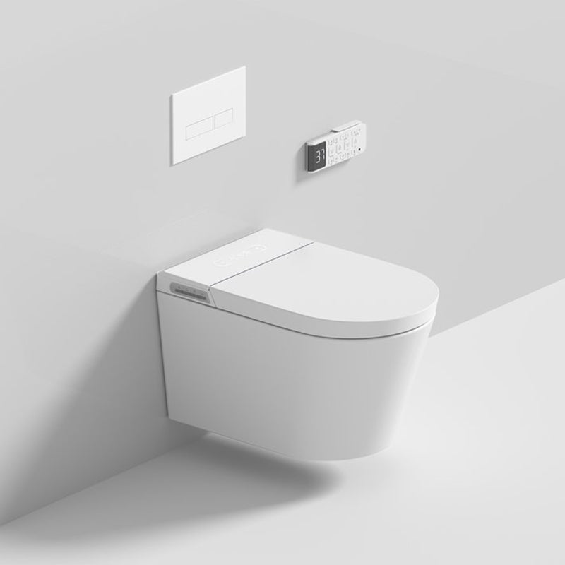 Elongated Wall Mounted Bidet Antimicrobial Smart Bidet with Heated Seat and Dryer