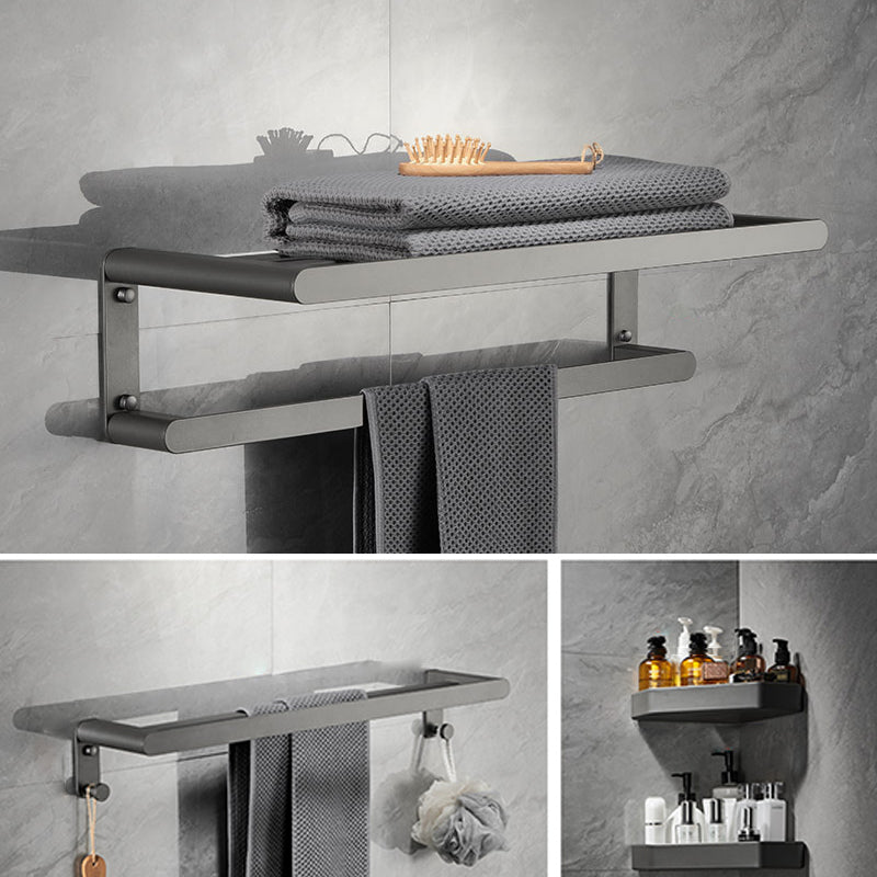 Modern Metal Bathroom Accessory As Individual Or As a Set in Grey