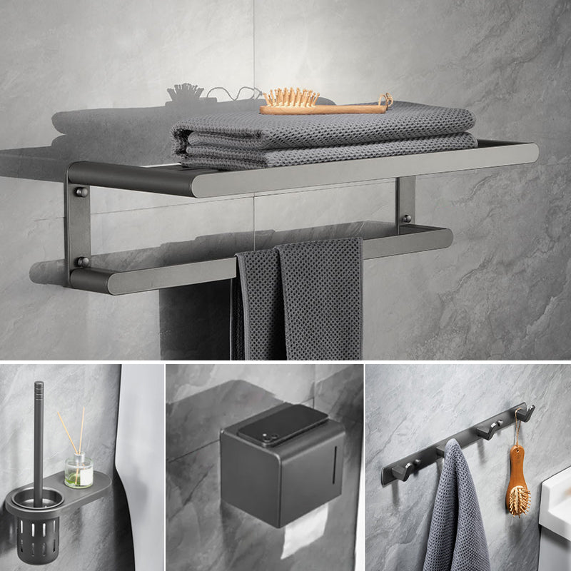 Modern Metal Bathroom Accessory As Individual Or As a Set in Grey
