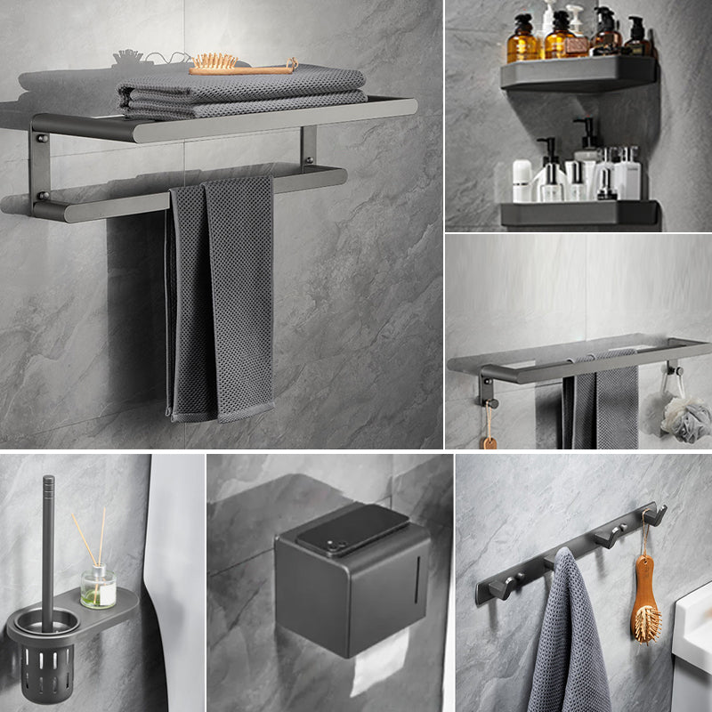 Modern Metal Bathroom Accessory As Individual Or As a Set in Grey