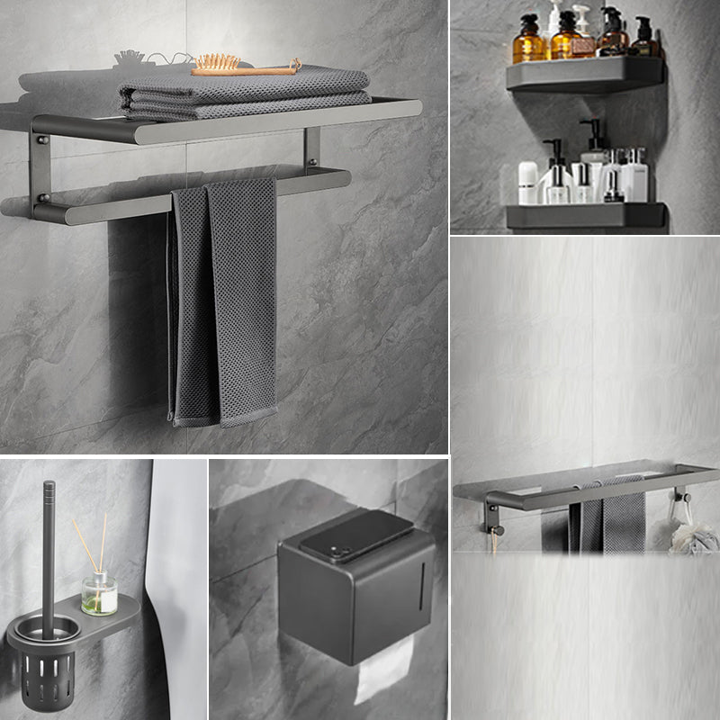 Modern Metal Bathroom Accessory As Individual Or As a Set in Grey