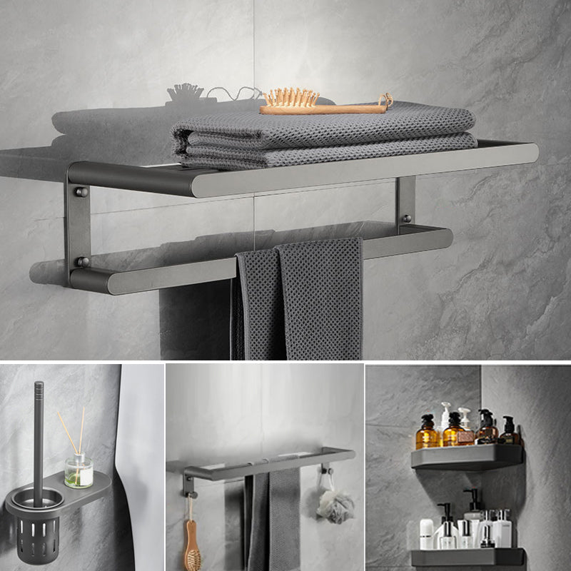 Modern Metal Bathroom Accessory As Individual Or As a Set in Grey