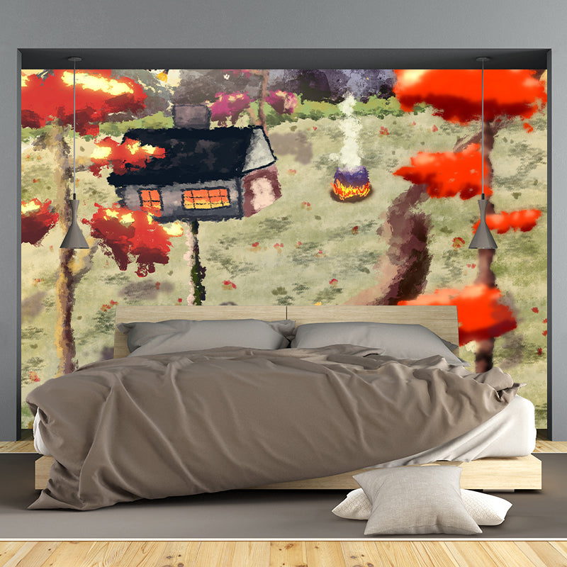 Stain Resistant Dreamland Mural Wallpaper Illustration Indoor Wall Mural