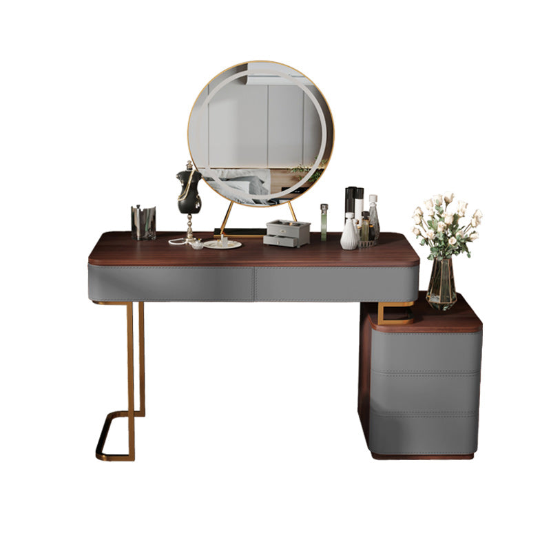 29.53 " Height 5-Drawer Makeup Table Solid Wood Vanity Dressing Table
