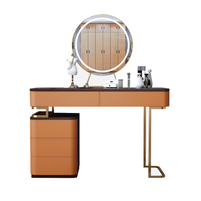 29.53 " Height 5-Drawer Makeup Table Solid Wood Vanity Dressing Table