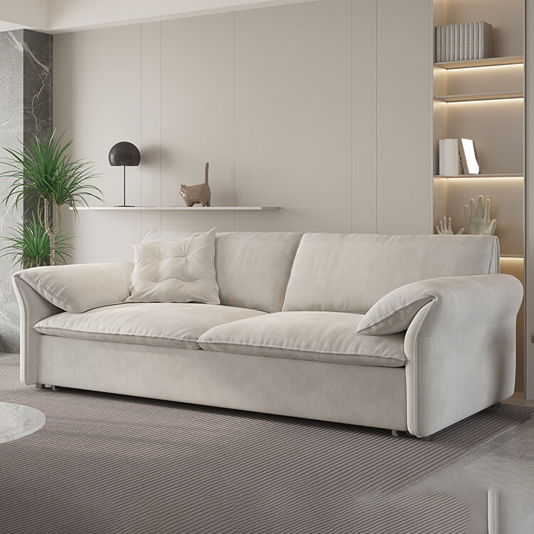 35" Wide Scandinavian Sofa Futon White Pillow Included Sleeper Sofa