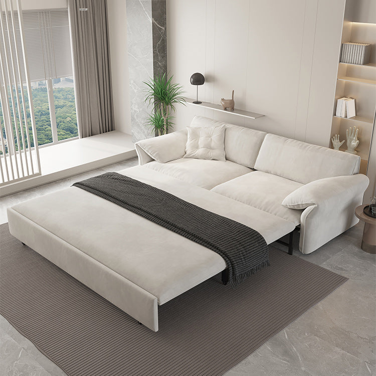 35" Wide Scandinavian Sofa Futon White Pillow Included Sleeper Sofa