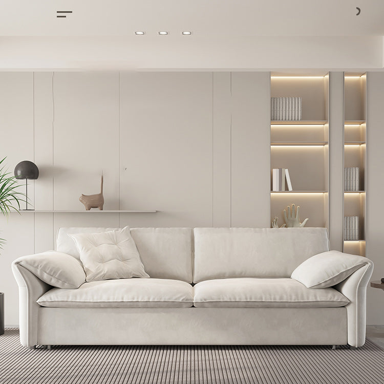 35" Wide Scandinavian Sofa Futon White Pillow Included Sleeper Sofa