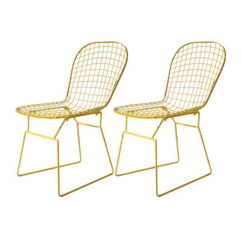 Metal Stacking Outdoors Modern Dining Chairs Patio Dining Chair
