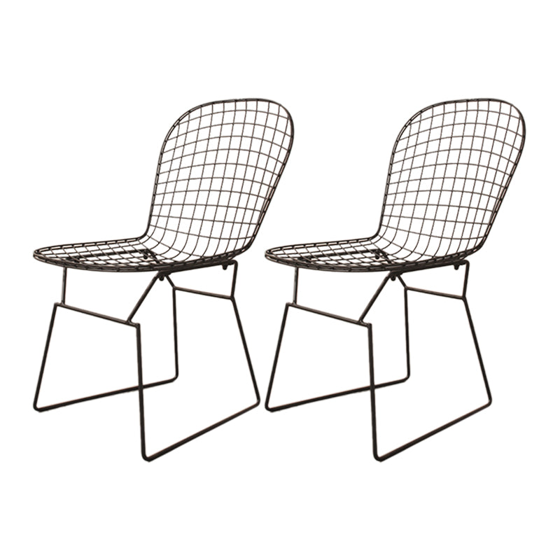 Metal Stacking Outdoors Modern Dining Chairs Patio Dining Chair