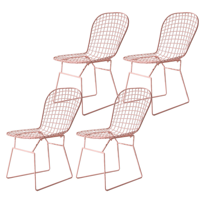 Metal Stacking Outdoors Modern Dining Chairs Patio Dining Chair