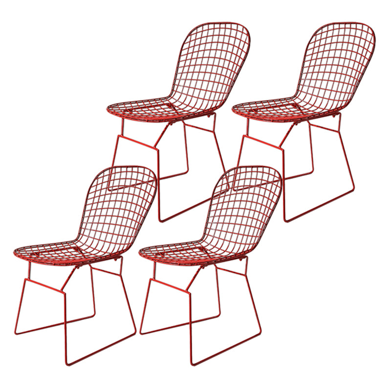 Metal Stacking Outdoors Modern Dining Chairs Patio Dining Chair