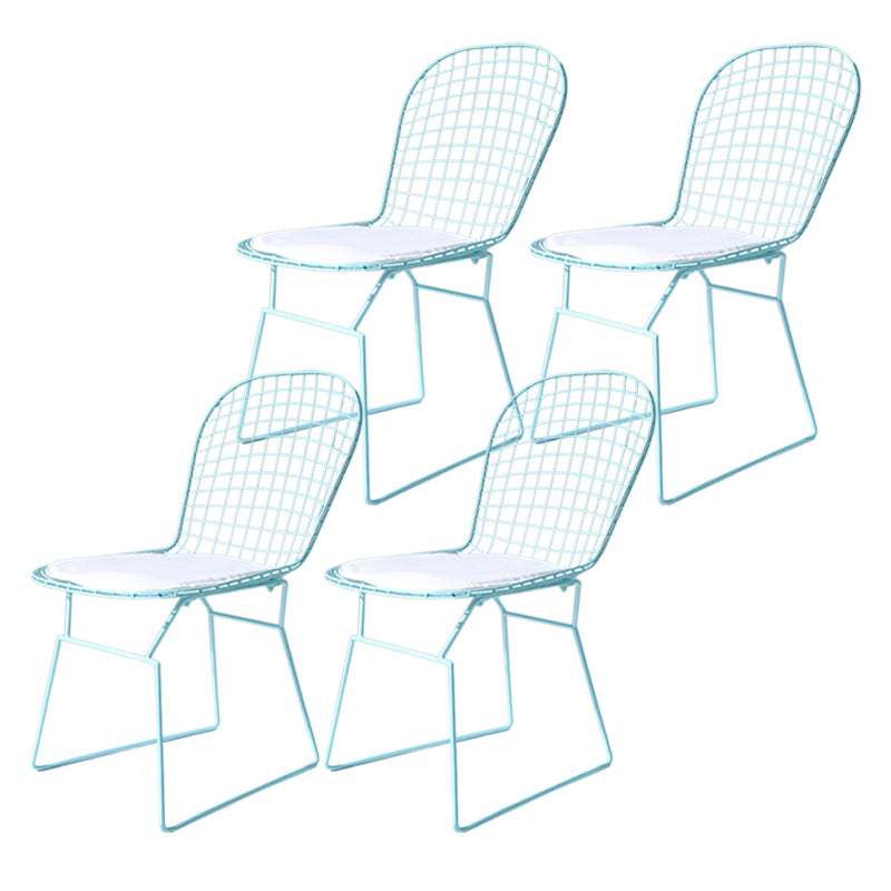 Metal Stacking Outdoors Modern Dining Chairs Patio Dining Chair