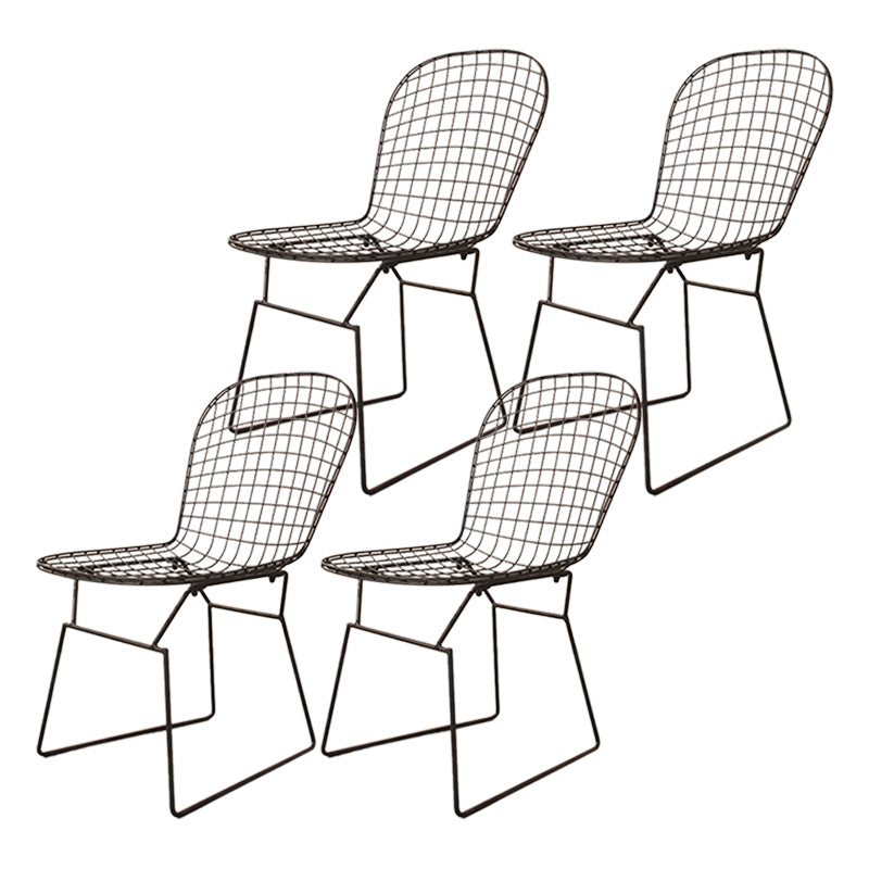 Metal Stacking Outdoors Modern Dining Chairs Patio Dining Chair