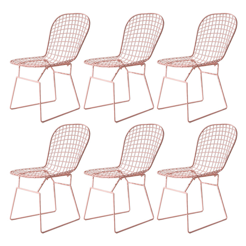 Metal Stacking Outdoors Modern Dining Chairs Patio Dining Chair