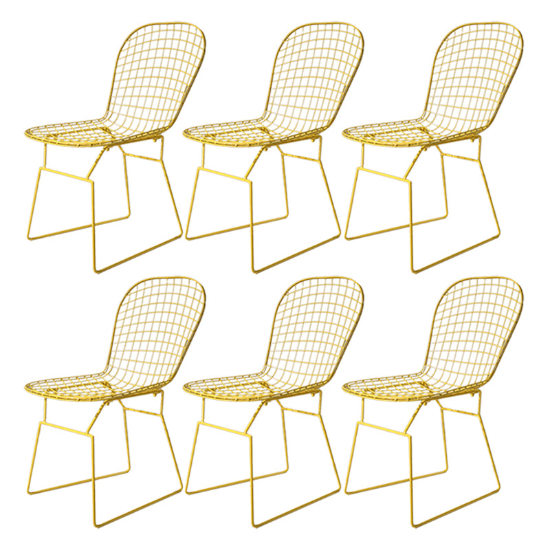 Metal Stacking Outdoors Modern Dining Chairs Patio Dining Chair