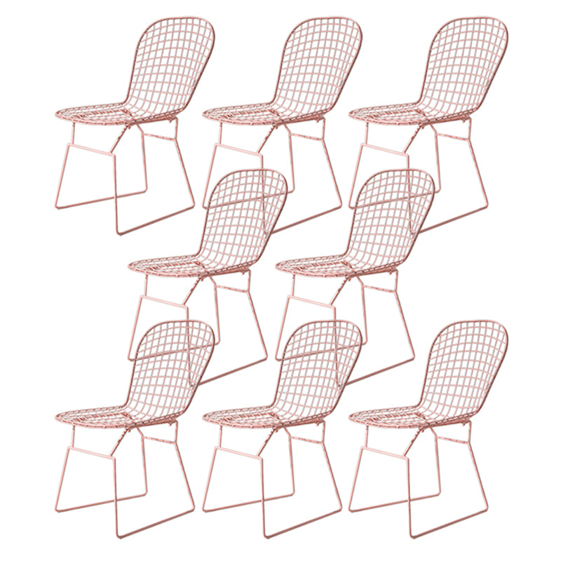 Metal Stacking Outdoors Modern Dining Chairs Patio Dining Chair